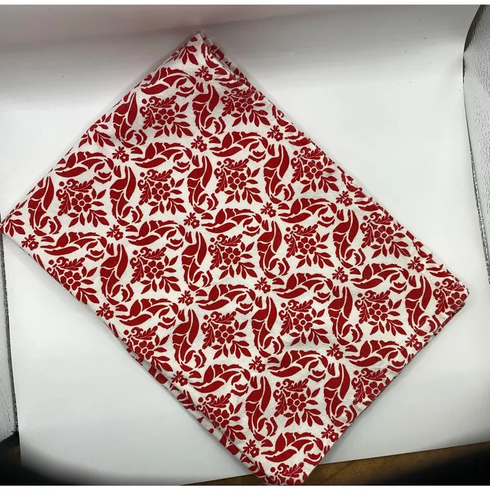 Kay Dee Designs Red & White Damask Floral Cotton Tea Towel 25